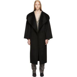 Toteme Signature Wool Cashmere Coat Black